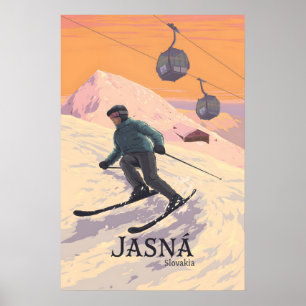 Affiche de voyage Jasna Station de ski Slovaquie