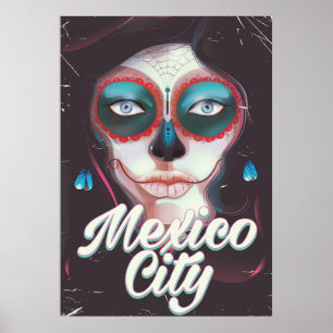 Affiche de voyage Jour des morts à Mexico City