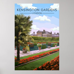 Affiche de voyage Kensington Gardens Londres