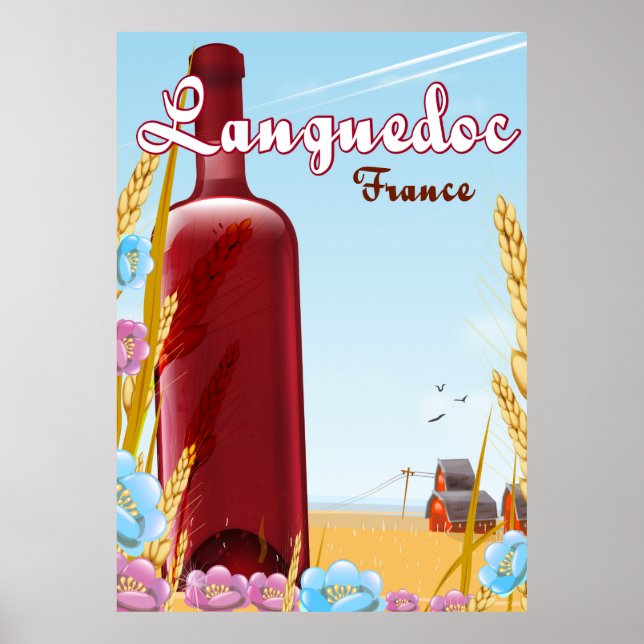 Affiche de voyage Languedoc France (Devant)