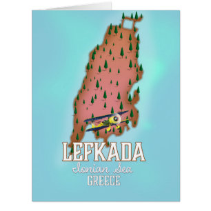 affiche de voyage Lefkada Greece.