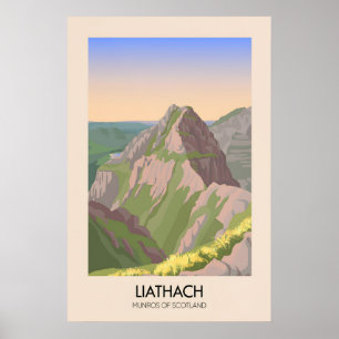 Affiche de voyage Liathach Munros d'Écosse