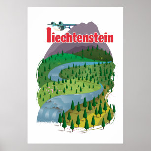 affiche de voyage liechtenstein