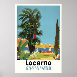 Affiche de voyage Locarno Suisse Lac Majeur