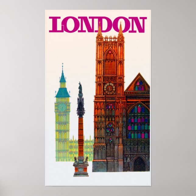 Affiche de voyage London Vintage (Devant)