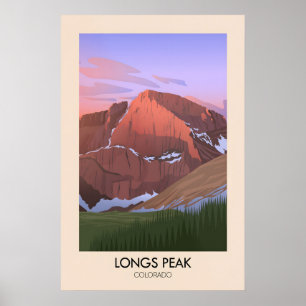 Affiche de voyage Longs Peak Colorado USA