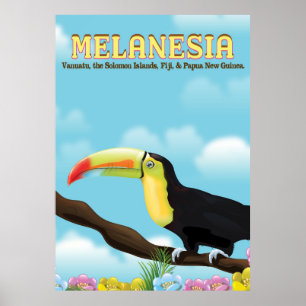 Affiche de voyage Melanesia Toucan