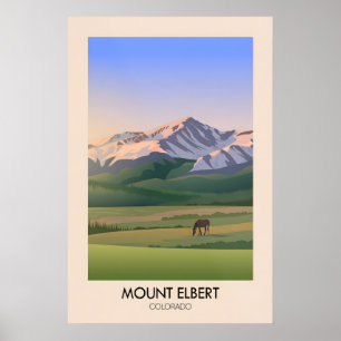 Affiche de voyage Mont Elbert Colorado États-Unis
