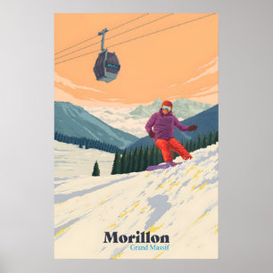 Affiche de voyage Morillon Snowboard
