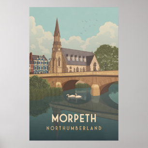 Affiche de voyage Morpeth Northumberland
