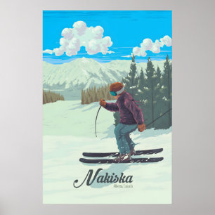 Affiche de voyage Nakiska Ski Resort Canada