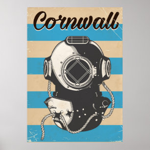 Affiche de voyage nautique en Cornouailles