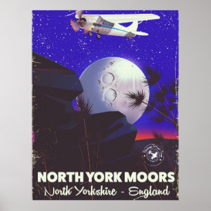 Affiche de voyage North York Moors Angleterre