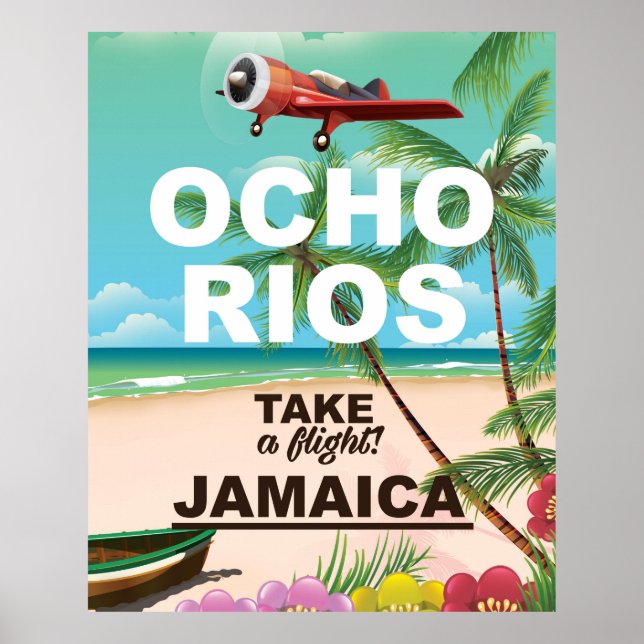 affiche de voyage ocho rios jamaïque (Devant)