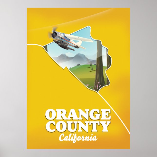 Affiche de voyage Orange County California (Devant)