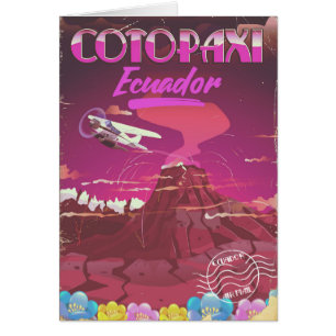 Affiche de voyage par AVION Cotopaxi ,Équateur