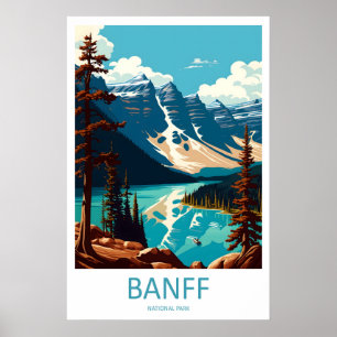 Affiche de voyage Parc national de Banff Canada 1