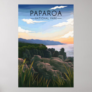 Affiche de voyage Parc national de Paparoa Nouvell