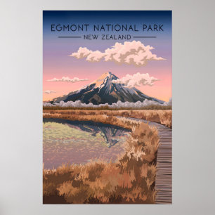 Affiche de voyage Parc national d'Egmont Nouvelle-