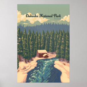 Affiche de voyage Parc national d'Oulanka Finlande