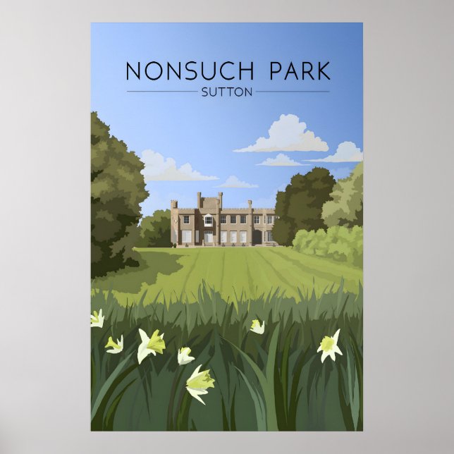 Affiche de voyage Parc Nonsuch Sutton (Devant)