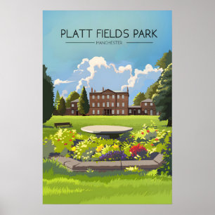 Affiche de voyage Parc Platt Fields Manchester