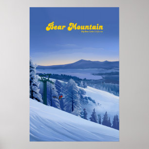 Affiche de voyage pour la station de ski Bear Moun