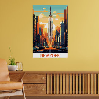 Affiche de voyage pour la ville de New York