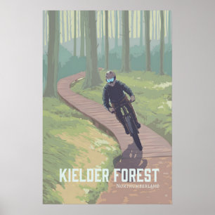 Affiche de voyage pour le vélo tout terrain dans l