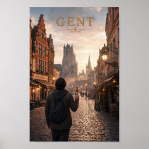 Affiche de voyage pour l'éclairage public de la ca