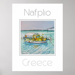 Affiche de voyage pour Nauplio Grèce