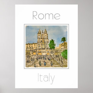 Affiche de voyage pour Rome Italie