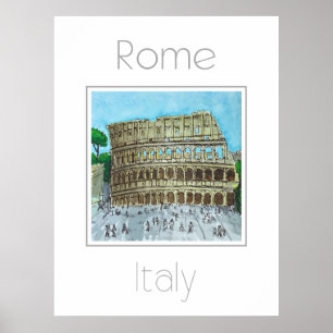 Affiche de voyage pour Rome Italie