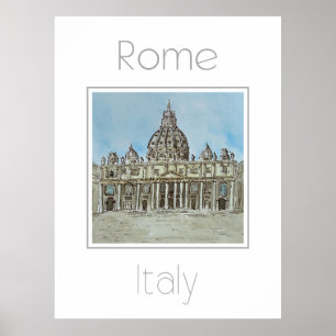 Affiche de voyage pour Rome Italie