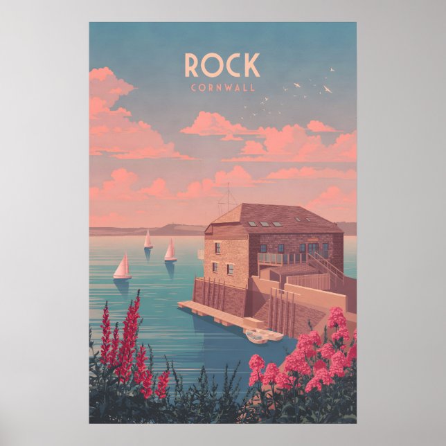 Affiche de voyage Rock Cornwall (Devant)