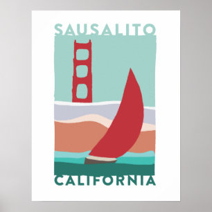 Affiche de voyage Sausalito