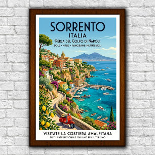 Affiche de voyage Sorrente, Italie années 1960
