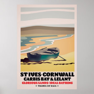 Affiche de voyage St Ives Cornwall