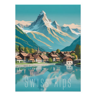 Affiche de voyage Suisse Alpes suisses Matterhorn