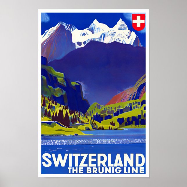 Affiche de voyage Suisse vintage (Devant)