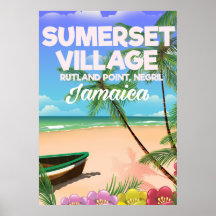 Affiche de voyage Sumerset Village Jamaïque