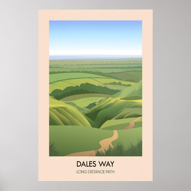 Affiche de voyage sur le Dales Way (Devant)