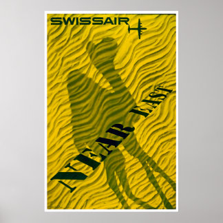 Affiche de voyage Swissair Proche-Orient Impressio