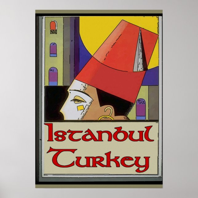 Affiche de voyage Turquie, Istanbul (Devant)