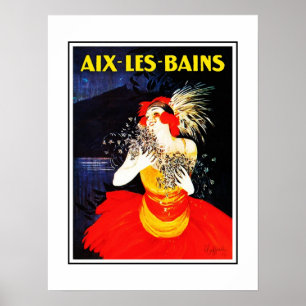 Affiche de voyage vintage Aix Les Bains