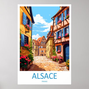 Affiche de voyage vintage Alsace Parc national de