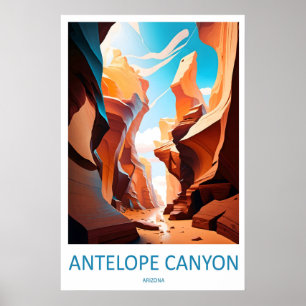 Affiche de voyage vintage Antelope Canyon Ski Nati