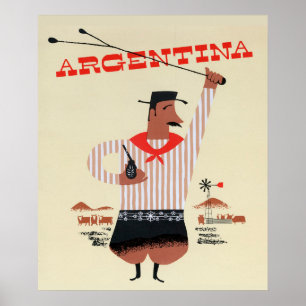 Affiche de voyage vintage argentine