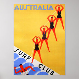 Affiche de voyage vintage Australie