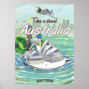 affiche de voyage vintage Australie Sydney